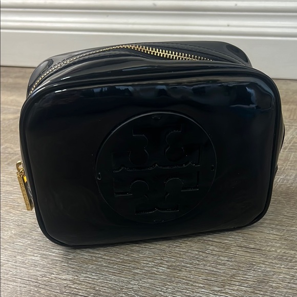Tory Burch Handbags - Tory Burch Black Plastic Cosmetic Bag